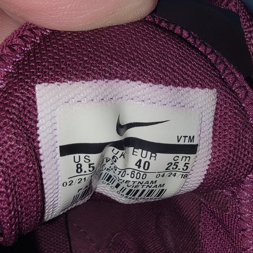 Nike Women’s Burgundy Athletic Sneakers - Comfortable Lace-Up Running Shoes - Picture 6 of 6